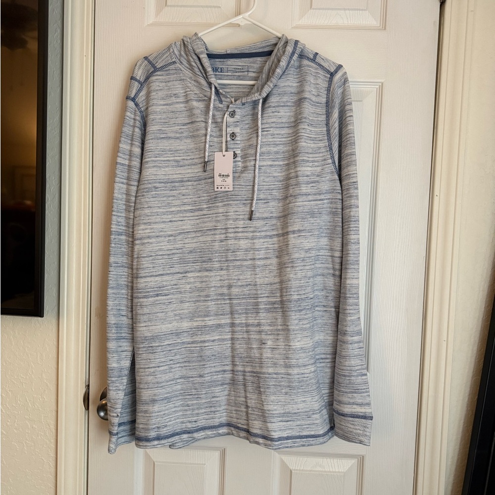 BKE Blue and Gray Sweatshirt Relaxed Fit Cotton-Blend